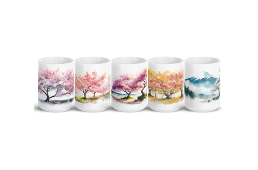 (15% DISCOUNT + FREE SHIPPING) Sakura Seasons (15 oz) Mug Complete Set